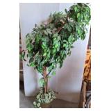 Potted Artificial Tree with Accent Plants