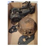 Cast Iron Motorcycle, and Hardware Lot