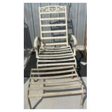 Metal Chaise Lounge with Ottoman r1 right