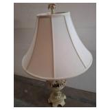 33-Inch Palm Motif Table Lamp with Shade
