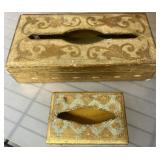 Italian-Style Gilt Lacquered Tissue Box Covers