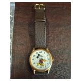Lorus Mickey Mouse Quartz Watch With Leather Band