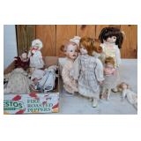 Porcelain and Cloth Dolls