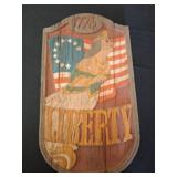 Carved Wooden foam Plaque with Liberty Design