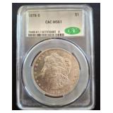 1878-S Morgan Silver Dollar CAC MS61