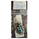 Sterling Silver Carolyn Pollack Inlay Pendant