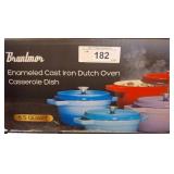 Bruntmor 6.5 Qt Enameled Cast Iron Dutch Oven