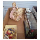 Decor Lot with Aynsley Dish & Figurines