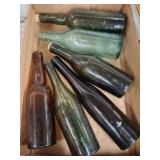 Vintage Glass Bottles, Including Piel Bros