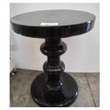 Black Mosaic Pedestal Table, 18x24