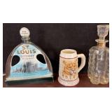 St. Louis Decanter, Cougar Stein, Glass Bottle