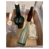 Vintage Glass Bottles with Corks
