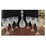 Shannon Crystal Decanter Set with Six Glasses