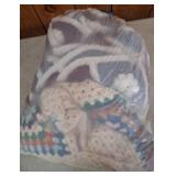 Bag of Assorted Crochet Afghans