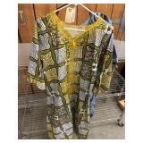 Multicolor Patterned Tunic with Yellow Accents