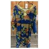 Colorful Printed Kaftan-Style Dress