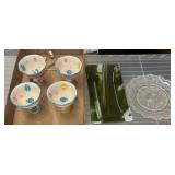 Ceramic Bowls, Glass Plates, and Serving Dish