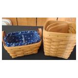 Longaberger Handwoven Basket Set