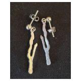 Sterling Silver Willow Branch Earrings