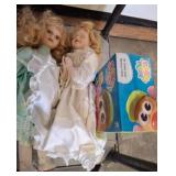 Porcelain Dolls and Mr. Potato Head Toy