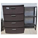 Sterilite Drawer Unit and Metal Shelf r1