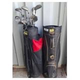 Two Golf Bags with Golf Clubs c2