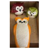 Three Ceramic Owl Figurines
