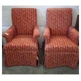 Upholstered Armchairs with Skirted Base