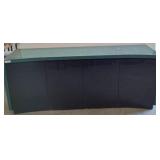 Black Storage Cabinet with Green Countertop