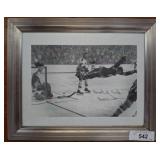 Framed Hockey Photograph, 15x12
