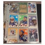 Binder of Football and Baseball Trading Cards