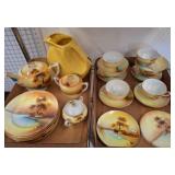 Noritake Tea Set With Fiesta Yellow Pitcher