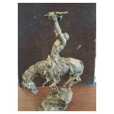 Bronze Sculpture of Warrior on Horseback