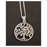 Sterling Silver Tree of Life Pendant Necklace