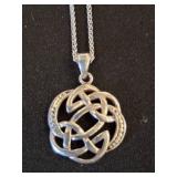 Sterling Silver Celtic Knot Pendant Necklace