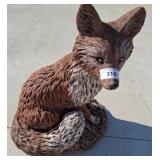 22-Inch Concrete Fox Statue