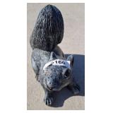 10-Inch Concrete Squirrel Figure