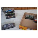 Die-Cast NASCAR Cars in Display Cases