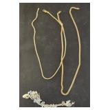 Two 925 Italy Necklaces and Costume Bracelet