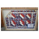 Framed Quilt of Valor Presentation Display 63x43 w
