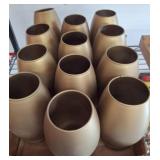 12 Goldtone Decorative Vase Holders