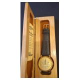 Gold Eagle Watch with Case and Certificate