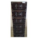 Stacked Leather Storage Drawers