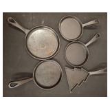 5 Cast Iron Miniature Skillets