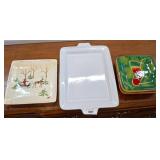 Ceramic Holiday-Themed Serving Plates