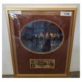 Framed Artwork With Replica Confederate Bill w2