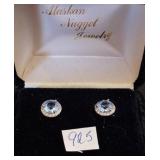 Sterling Silver Gemstone Stud Earrings