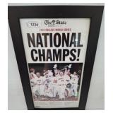 Framed 2010 College World Series Newspaper