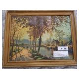 16ï¿½12 Framed River Landscape Painting w3