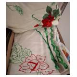 Embroidered Linens and Textiles